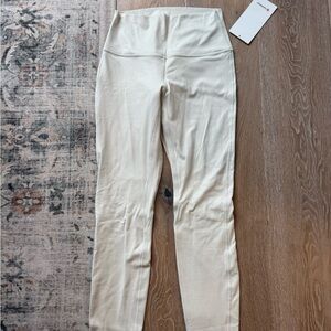 Lululemon Align High Rise Rib Pant 28” Bone Ivory off white size 6